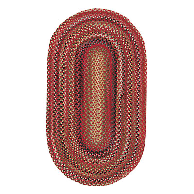 Capel Rugs Capel Rugs In The Valley 7 x 9 Oval Rouge Area Rugs