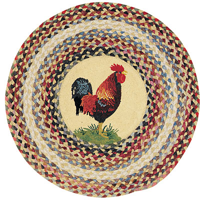Capel Rugs Capel Rugs Somewhere In Time 5 ft Round Ella Rooster Area Rugs
