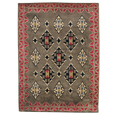 Capel Rugs Capel Rugs Stairstep 7 x 9 SageRed Area Rugs