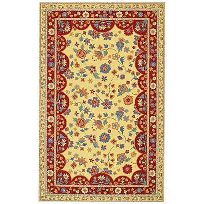 Capel Rugs Capel Rugs Provencal 5x8 Gold Red Area Rugs