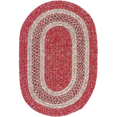 Colonial Mills, Inc. Colonial Mills, Inc. Jefferson 10 X 13 Oval Red Streak Area Rugs