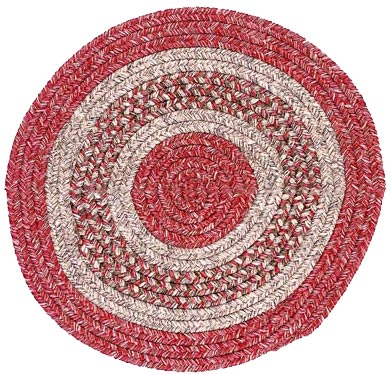 Colonial Mills, Inc. Colonial Mills, Inc. Jefferson 10 X 10 Round Red Streak Area Rugs
