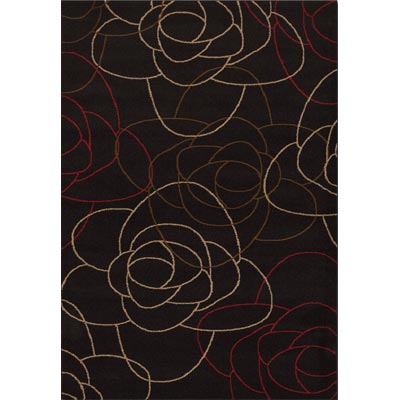 Couristan Couristan Contempo 5 x 8 Abstract Rose Charcoal Area Rugs