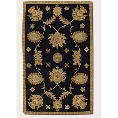 Couristan Couristan Dynasty 5 x 8 All Over Persian Vine Black Area Rugs