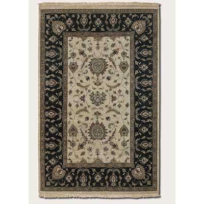 Couristan Couristan Jangali 9 x 13 All Over Isfahan Antique Ivory Black Area Rugs