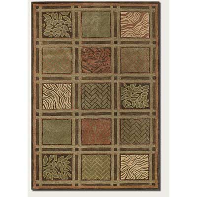 Couristan Couristan Kenya 5 x 8 Basketweave Collage Olive Area Rugs