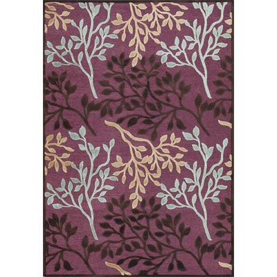 Couristan Couristan Pave 5 x 8 Olive Branch Amethyst Mahogany Area Rugs