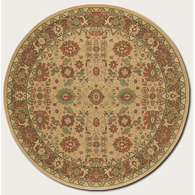 Couristan Couristan Pera 8 Round All Over Mashhad Fawn Chocolate Area Rugs