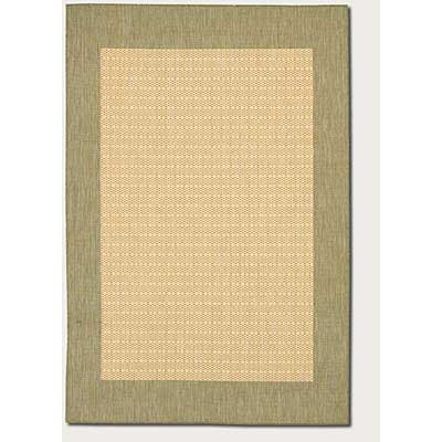 Couristan Couristan Recife 8 Round Checkered Field Natural Green Area Rugs