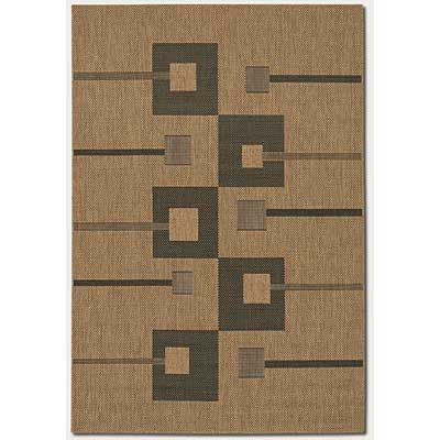 Couristan Couristan Recife 7 Round Pathway Natural Black Area Rugs