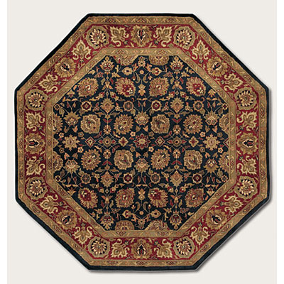 Couristan Couristan Shiraz 6 Octagon All Over Floral Midnight Blue Area Rugs