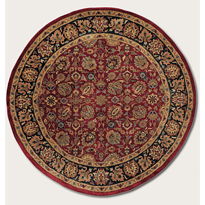 Couristan Couristan Shiraz 6 Round All Over Floral Persian Red Area Rugs