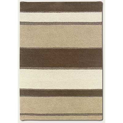 Couristan Couristan Super Indo-Natural 6 x 8 Retro Stripe Linen Beige White Area Rugs