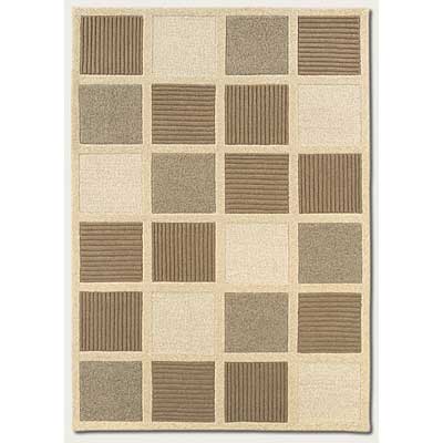 Couristan Couristan Super Indo-Natural 8 x 11 Textured Squares Beige Natural Area Rugs