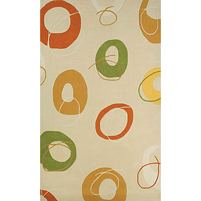 Foreign Accents Foreign Accents Festival Dots 8 x 10 Beige Area Rugs