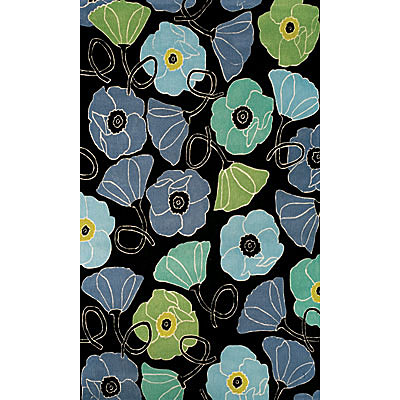 Foreign Accents Foreign Accents Festival Dots 8 x 10 Black Area Rugs