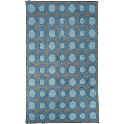 Foreign Accents Foreign Accents Festival Dots 8 x 10 Blue Gray Area Rugs