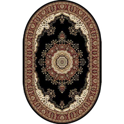 Home Dynamix Home Dynamix Regency 7 x 10 Oval Black 8329 Area Rugs