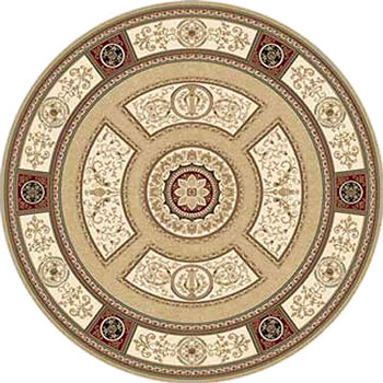 Home Dynamix Home Dynamix Regency 8 ft Round Gold 8307 Area Rugs