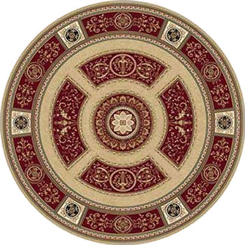 Home Dynamix Home Dynamix Regency 8 ft Round Red 8307 Area Rugs