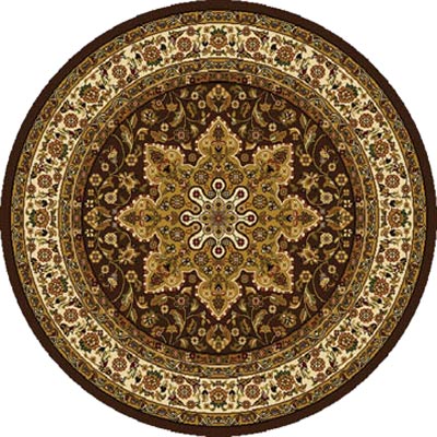 Home Dynamix Home Dynamix Royalty 5 ft Round Brown 8083 Area Rugs