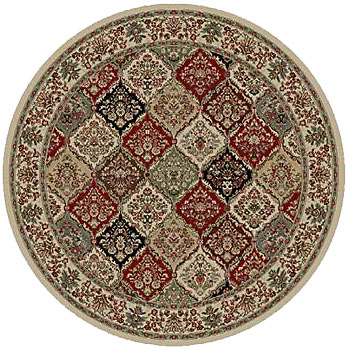 Kane Carpet Kane Carpet Davinci Round 5 x 3 Peacock Magic Round Area Rugs