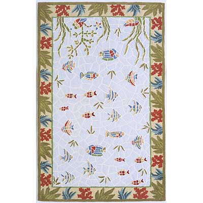 Momeni, Inc. Momeni, Inc. Coastal 8 x 11 Light Blue Area Rugs