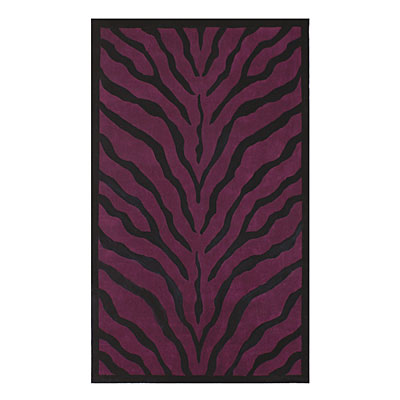 Nejad Rugs Nejad Rugs African Safari 5 x 8 Zebra Purple/Black Area Rugs