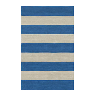 Nejad Rugs Nejad Rugs Boardwalk Stripes 5 x 8 Blue/Ivory Area Rugs