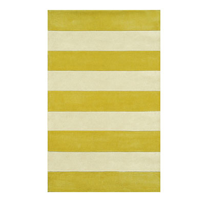 Nejad Rugs Nejad Rugs Boardwalk Stripes 5 x 8 Yellow/Ivory Area Rugs
