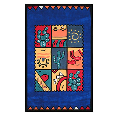Nejad Rugs Nejad Rugs The Bright Collection 8 x 11 Fiesta Navy Area Rugs