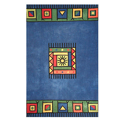 Nejad Rugs Nejad Rugs The Bright Collection 8 x 11 Blocks in Universe Blue Area Rugs