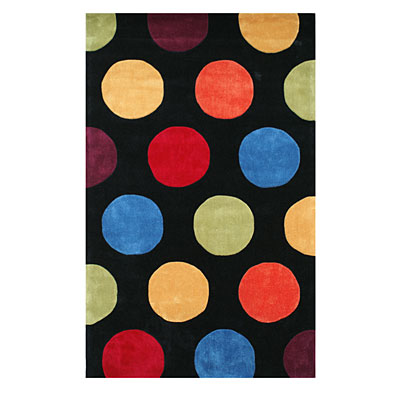 Nejad Rugs Nejad Rugs The Bright Collection 4 x 6 Dots Black Area Rugs