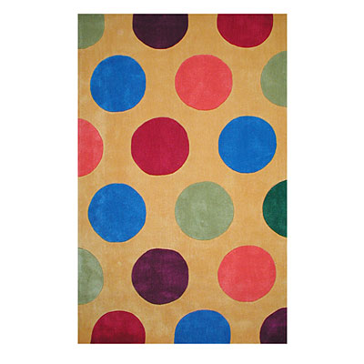 Nejad Rugs Nejad Rugs The Bright Collection 5 x 8 Dots Yellow Area Rugs