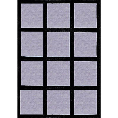 Nejad Rugs Nejad Rugs The Bright Collection 4 x 6 Window Blocks Grey/Black Area Rugs