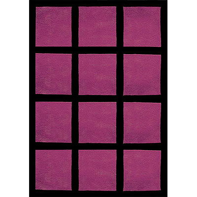 Nejad Rugs Nejad Rugs The Bright Collection 5 x 8 Window Blocks Purple/Black Area Rugs