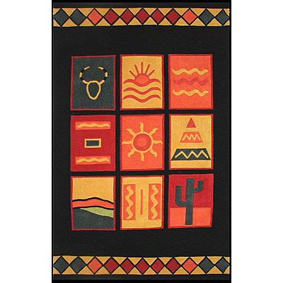 Nejad Rugs Nejad Rugs The Bright Collection 5 x 8 Sizzle Black Area Rugs