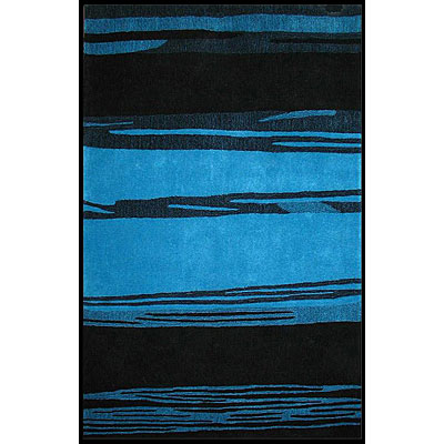 Nejad Rugs Nejad Rugs The Bright Collection 5 x 8 Horizon Blue/Black Area Rugs