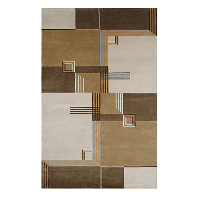 Nejad Rugs Nejad Rugs Architectual Elements 6 x 9 Ivory/Brown Area Rugs