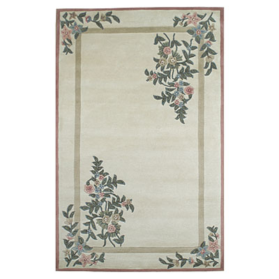 Nejad Rugs Nejad Rugs Floral Garden 9 x 12 Floral Corners Ivory/Rose Area Rugs