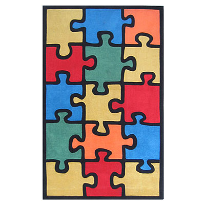 Nejad Rugs Nejad Rugs The Kids Rugs 5 X 8 Jigsaw Puzzle Multi/Colors Area Rugs