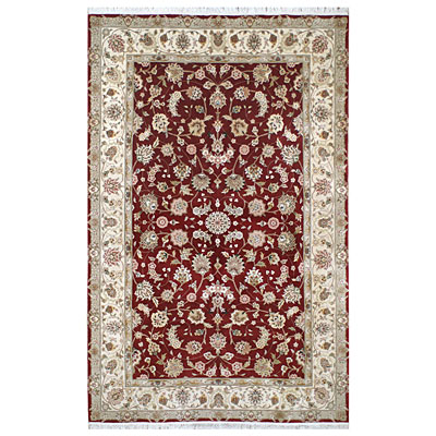 Nejad Rugs Nejad Rugs Silk & Wool 9 x 12 Tabriz Burgundy/Ivory Area Rugs