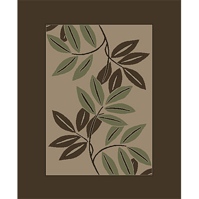 Orian Rugs Orian Rugs Patio 5 x 8 Cabana Leaves Nutty Area Rugs