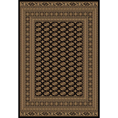 Rug One Imports Rug One Imports Crown Jewel - Bokarah 5 x 8 Black Area Rugs