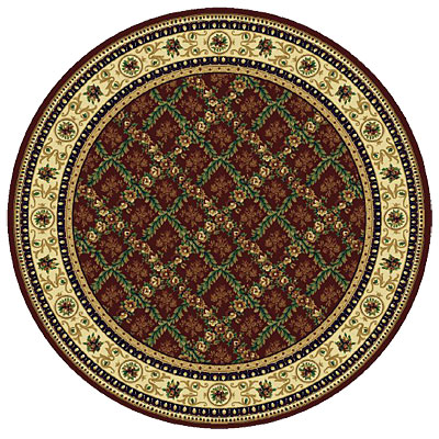 Rug One Imports Rug One Imports Royal Bouquet 8 Round Claret Area Rugs