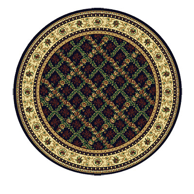 Rug One Imports Rug One Imports Royal Bouquet 8 Round Midnight Area Rugs