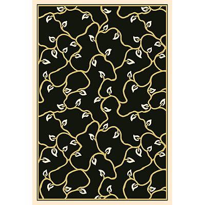 Rug One Imports Rug One Imports Wandering Vines 5 x 8 Black Area Rugs