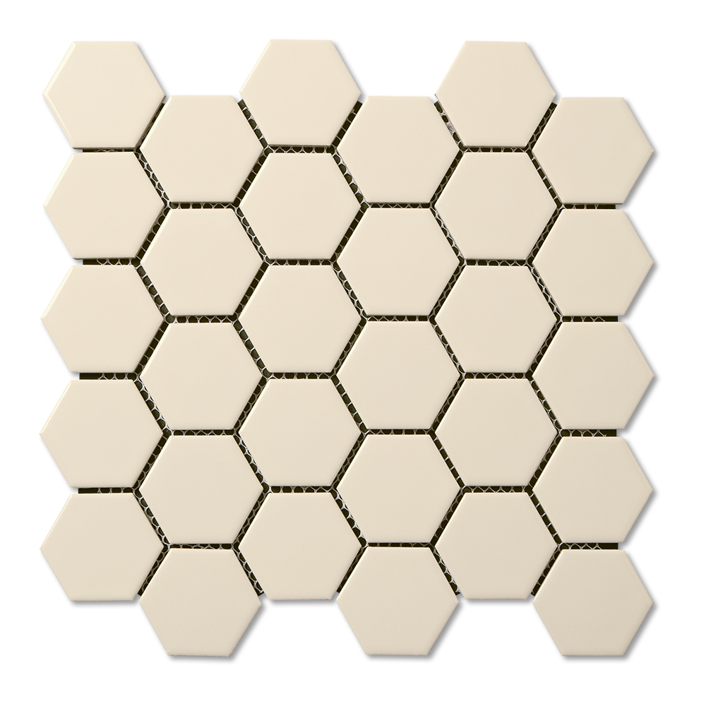 Adex USA Adex USA Coordinating Floor - Porcelain Hexagon Mosaic Bone (Sample) Tile & Stone