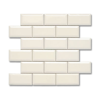 Adex USA Adex USA Neri Beveled 2 x 4 Mosaics Bone (Sample) Tile & Stone