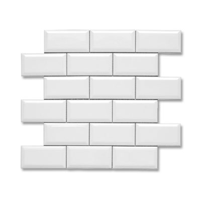 Adex USA Adex USA Neri Beveled 2 x 4 Mosaics White (Sample) Tile & Stone